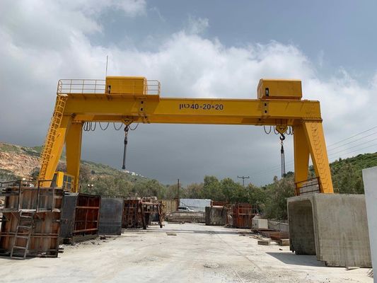 5 - 500 टन क्षमता आरटीजी क्रेन इलेक्ट्रिक डबल बीयर रबर टायर गैन्ट्री क्रेन