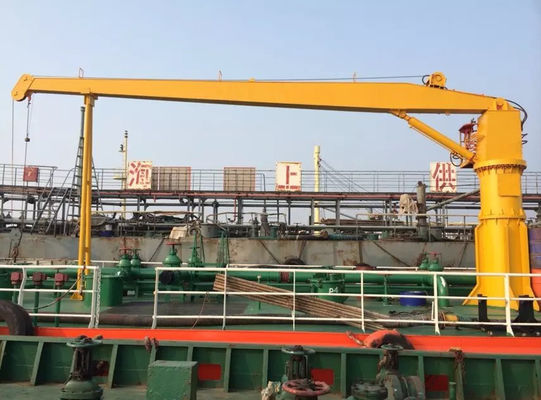 0 ~ 80 टन हाइड्रोलिक स्टिफ बूम मरीन डेक क्रेन बीवी 360 डिग्री स्लीविंग के साथ