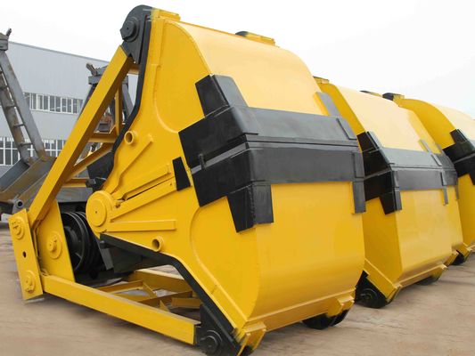 चार रोप मैकेनिकल क्लैमशेल क्रेन बकेट 0.5CBM ~ 45CBM हाई स्ट्रेंथ