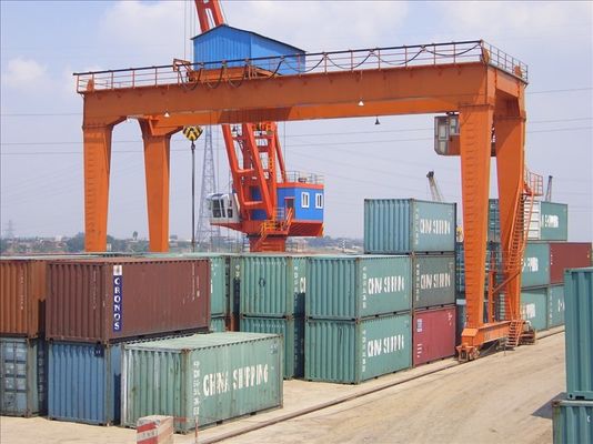 40t RTG रबर टायर्ड गैन्ट्री क्रेन क्वायसाइड कंटेनर गैन्ट्री क्रेन