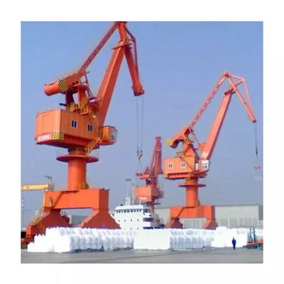 फोर लिंक टाइप मोबाइल हार्बर पोर्टल क्रेन पोर्टल स्लीविंग क्रेन 25t 45m बूम