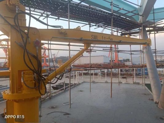 प्रभाव प्रतिरोध हाइड्रोलिक अपतटीय समुद्री क्रेन 36 टन जहाज डेक क्रेन