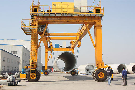 RTG कंटेनर पोर्टल क्रेन स्ट्रैडल कैरियर हाइड्रोलिक 6-30m लिफ्टिंग
